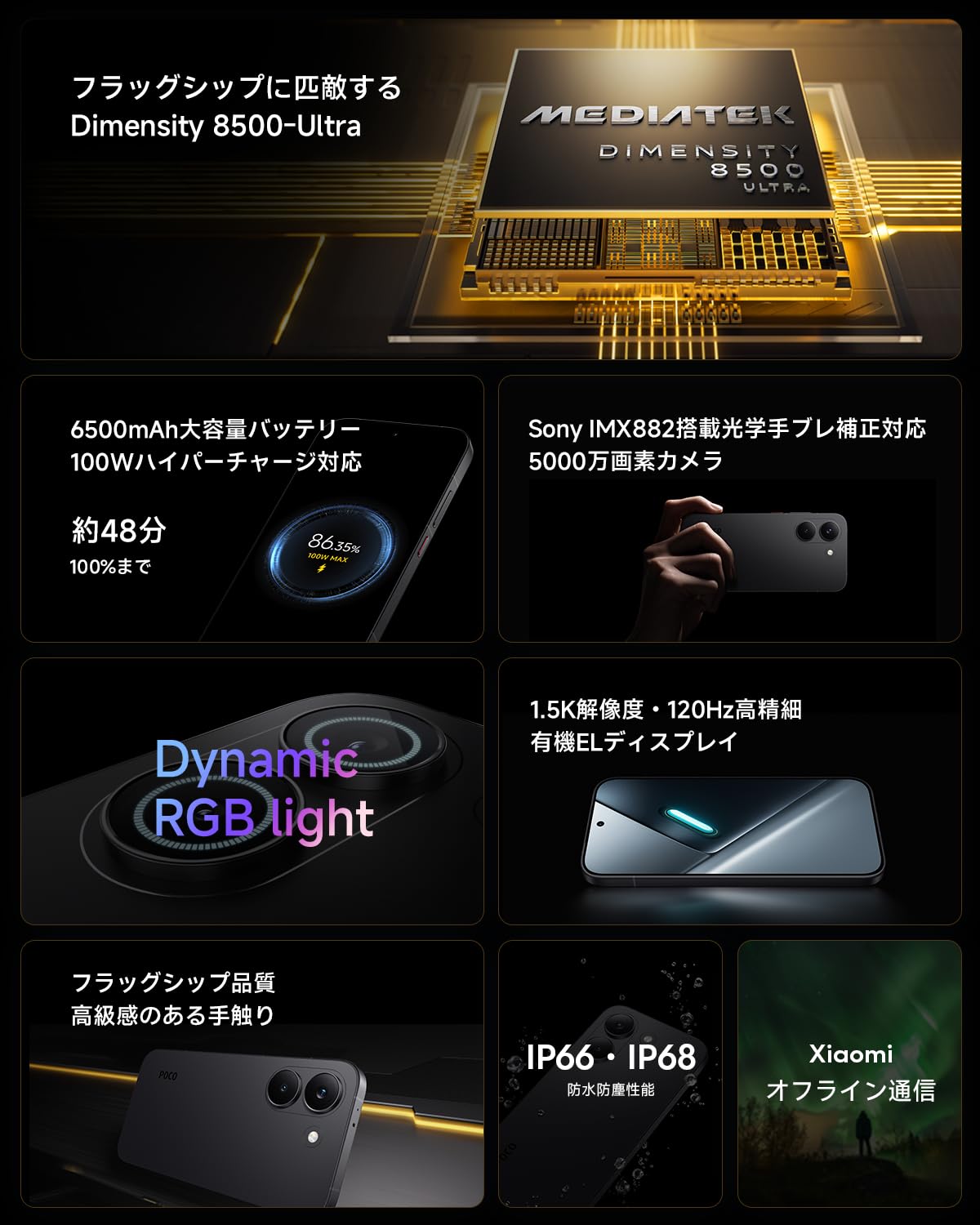 Amazon | Xiaomi POCO X8 Pro 8GB+256GB 日本語版 Simフリー